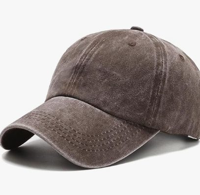 Washed Cotton Baseball Cap – Vintage Low Profile Dad Hat, Adjustable — 2