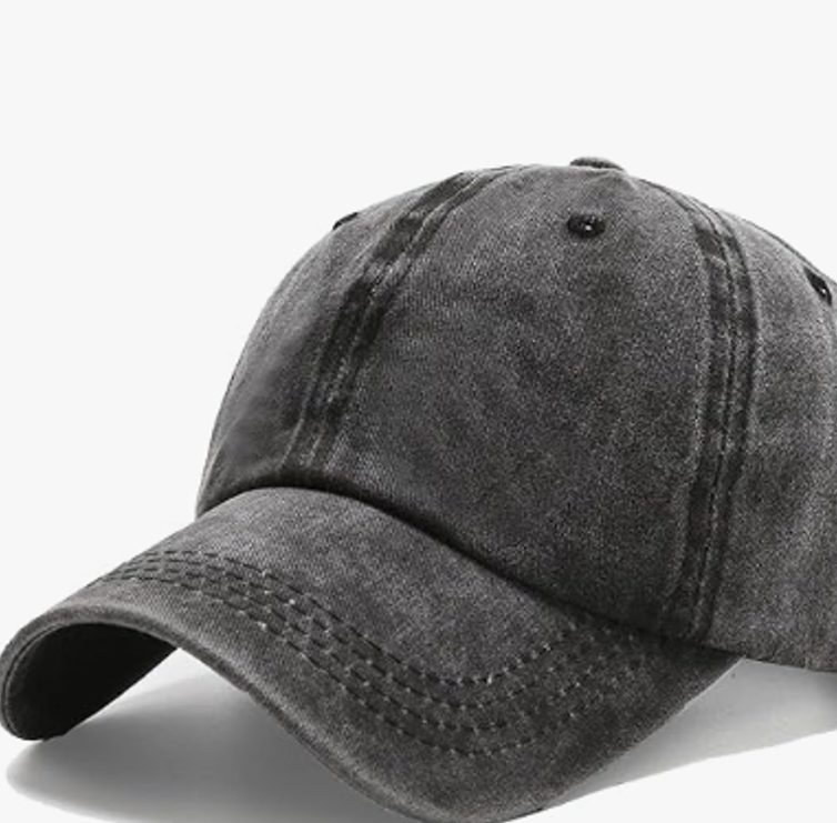 Washed Cotton Baseball Cap – Vintage Low Profile Dad Hat, Adjustable — 4