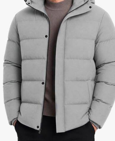 Men's Hooded Puffer Jacket – Warm Quilted Winter Coat — 2